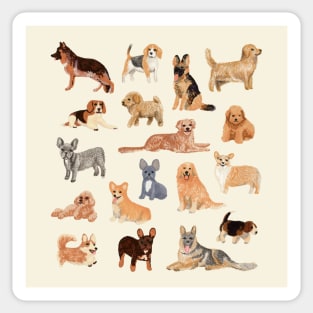 Great collection of dogs illustrations Sticker